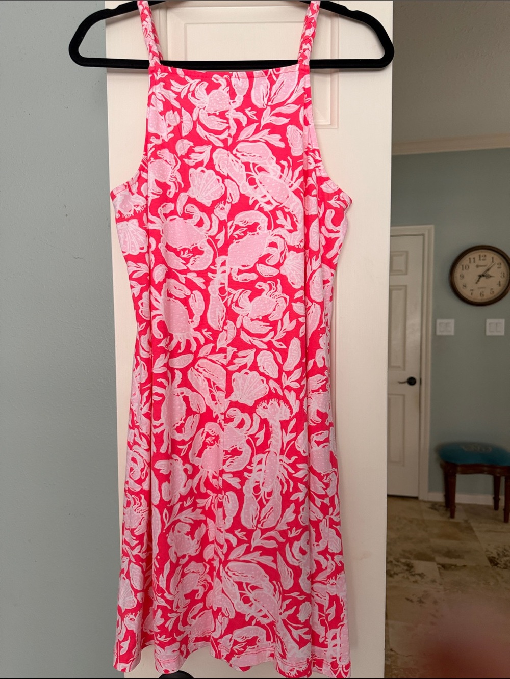 Lilly Pulitzer Pink and White Floral High-Neck Mini Dress - Picture 2 of 3
